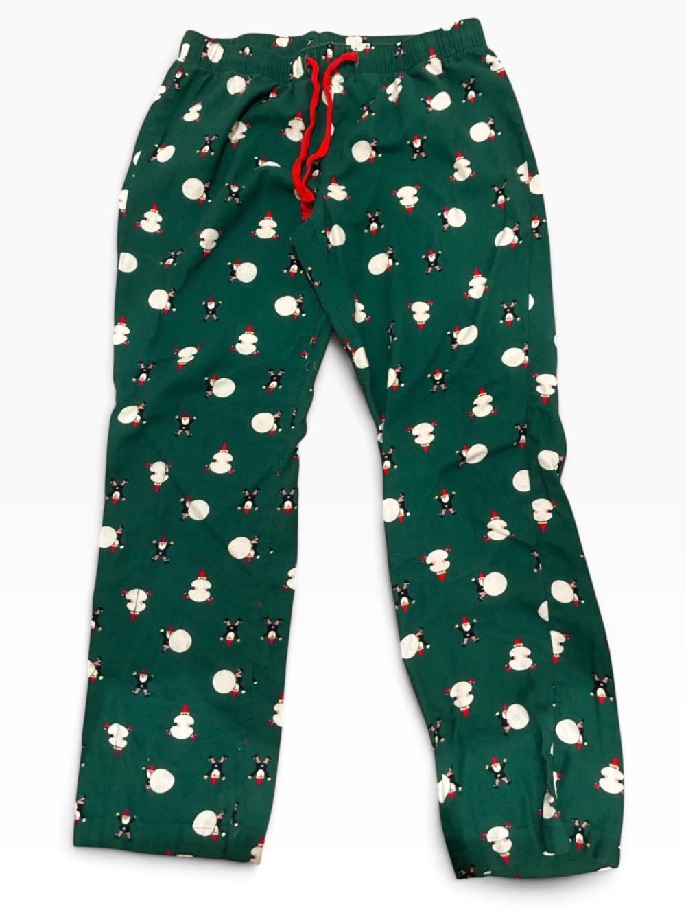 Old Navy Women's Green Holiday Snowman Pajama Pants Worn Once.